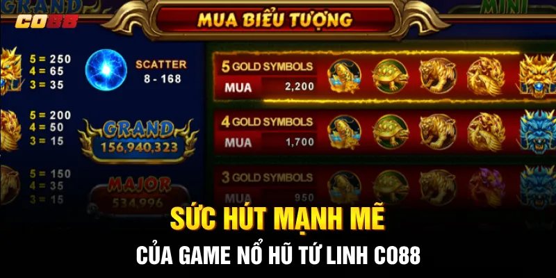 Sức hút mạnh mẽ của game Nổ hũ Tứ Linh CO88 Sức hút mạnh mẽ của game Nổ hũ Tứ Linh CO88